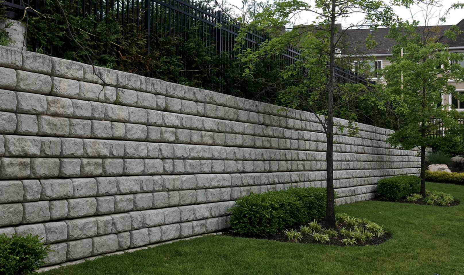 this image shows retaining wall in Auburn, Alabama